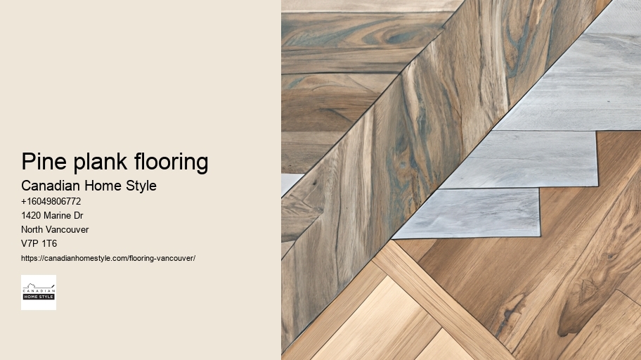 Pine plank flooring